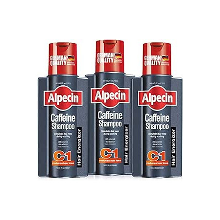 Alpecin Caffeine Shampoo C1 - against hair loss in men, bundle set of 3 x 250ml